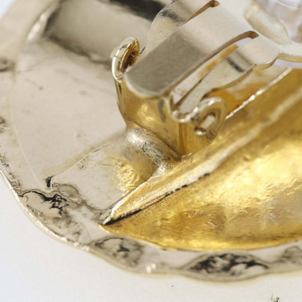 CHANEL Authentic Gold Logo Earrings - Picture 8 of 9